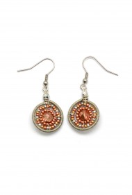 Round Bead & Wire Earrings